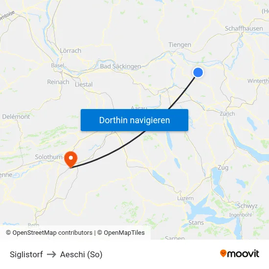Siglistorf to Aeschi (So) map