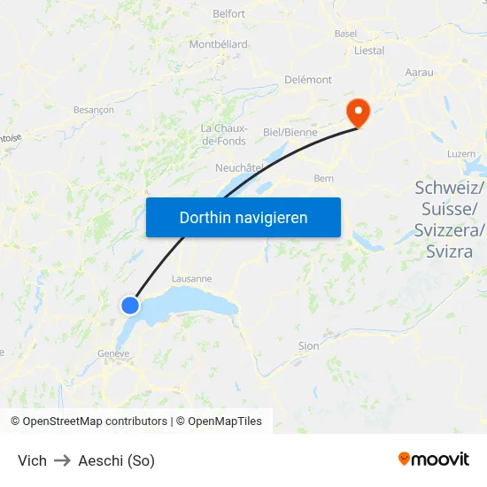 Vich to Aeschi (So) map