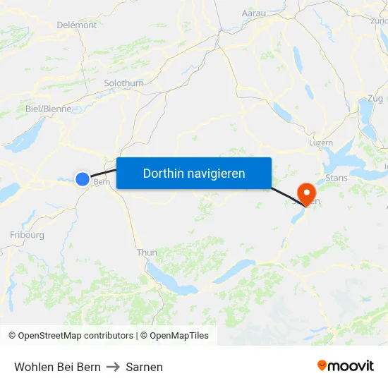 Wohlen Bei Bern to Sarnen map