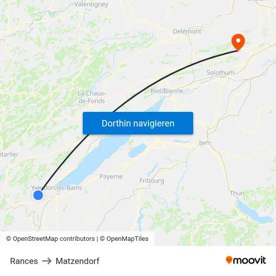 Rances to Matzendorf map