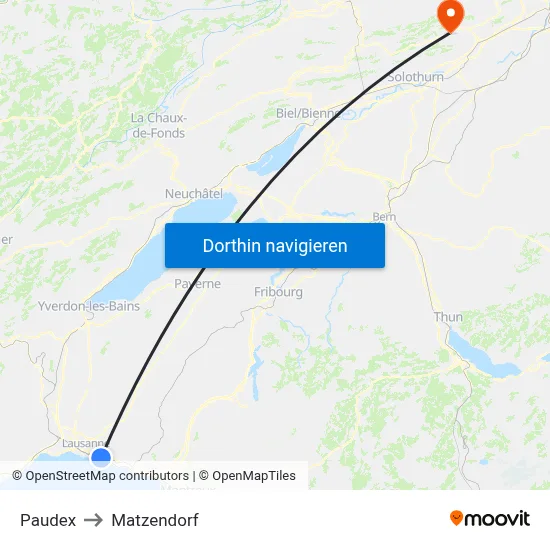 Paudex to Matzendorf map
