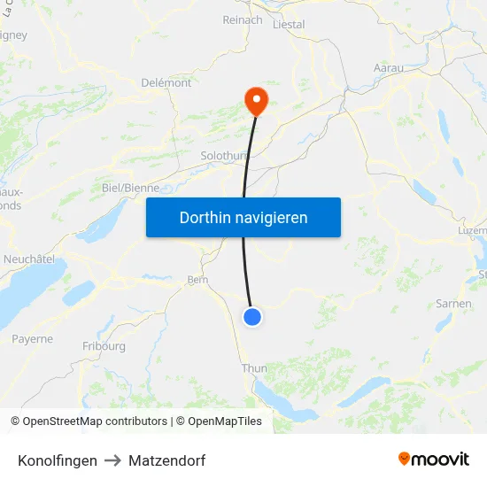 Konolfingen to Matzendorf map