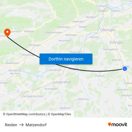 Reiden to Matzendorf map