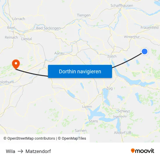 Wila to Matzendorf map