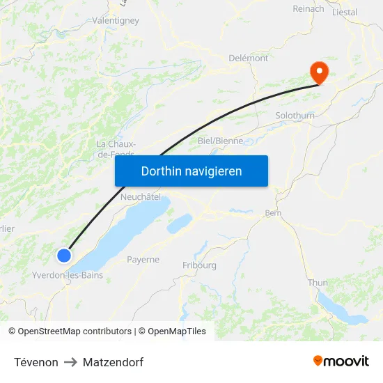 Tévenon to Matzendorf map
