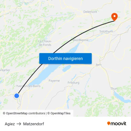 Agiez to Matzendorf map