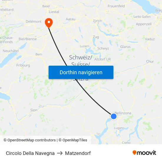 Circolo Della Navegna to Matzendorf map
