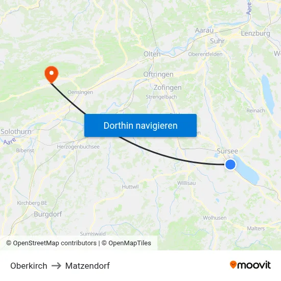 Oberkirch to Matzendorf map