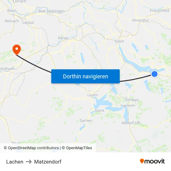Lachen to Matzendorf map