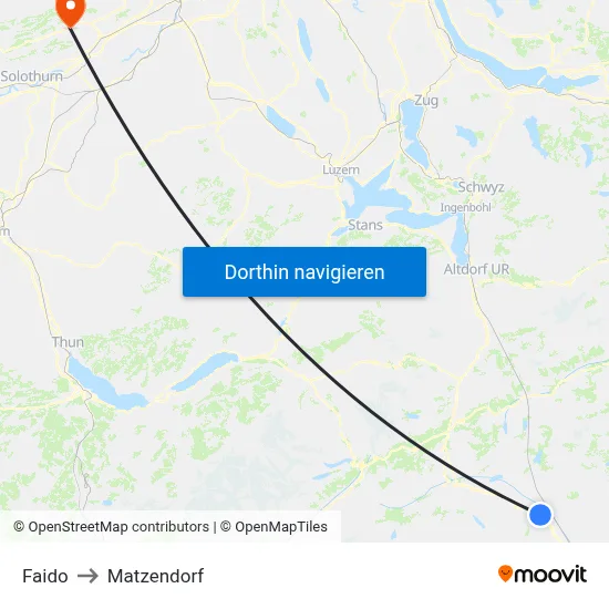 Faido to Matzendorf map