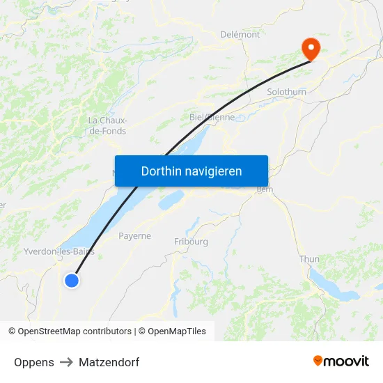 Oppens to Matzendorf map