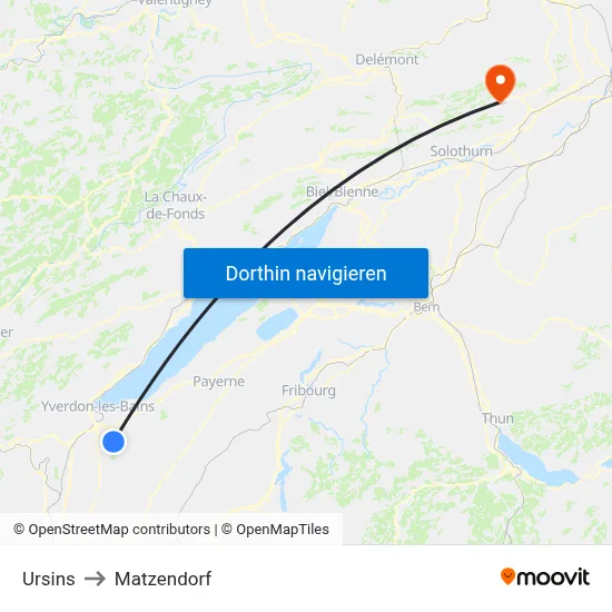Ursins to Matzendorf map