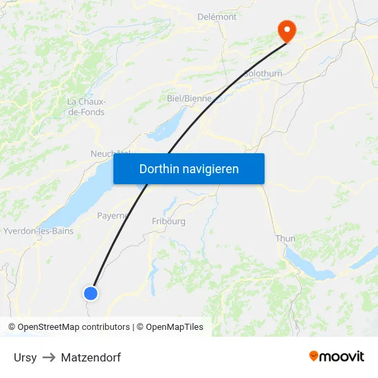 Ursy to Matzendorf map