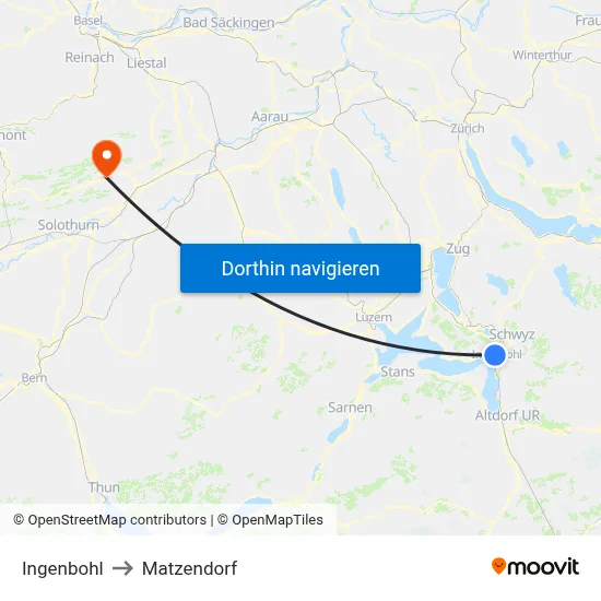 Ingenbohl to Matzendorf map