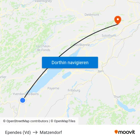 Ependes (Vd) to Matzendorf map