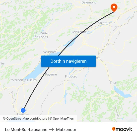 Le Mont-Sur-Lausanne to Matzendorf map