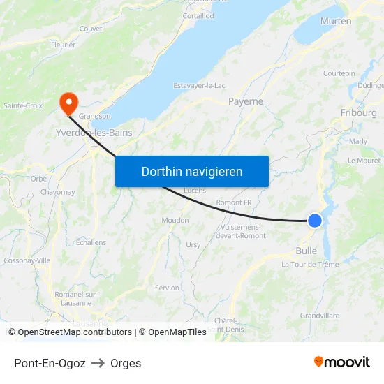 Pont-En-Ogoz to Orges map