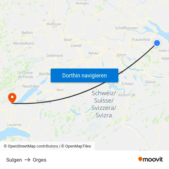 Sulgen to Orges map