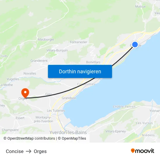 Concise to Orges map