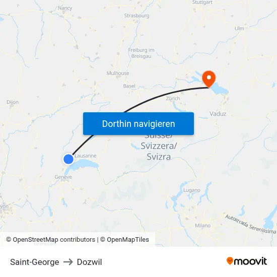 Saint-George to Dozwil map