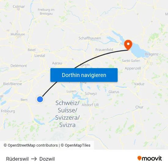 Rüderswil to Dozwil map