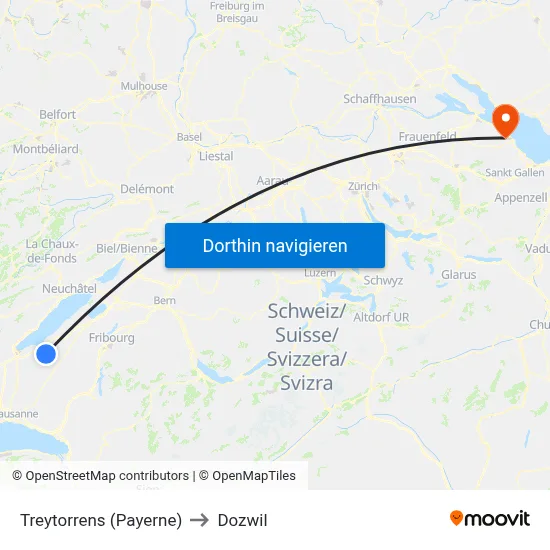 Treytorrens (Payerne) to Dozwil map
