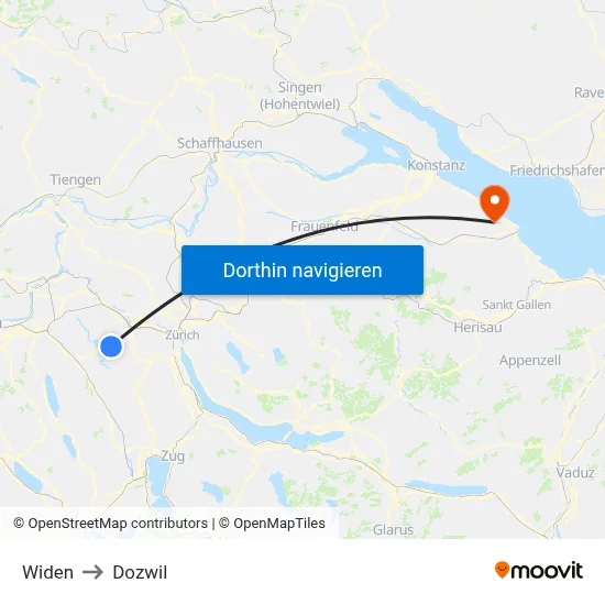 Widen to Dozwil map