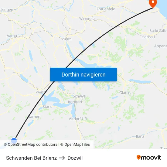 Schwanden Bei Brienz to Dozwil map