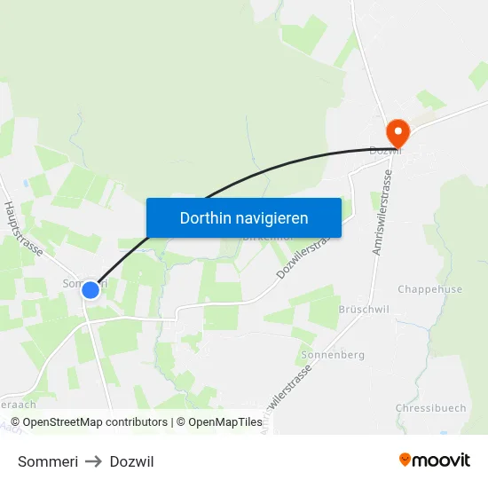 Sommeri to Dozwil map