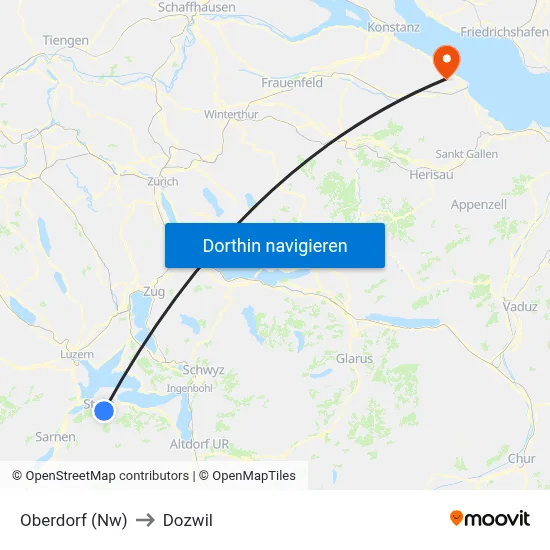 Oberdorf (Nw) to Dozwil map