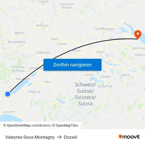 Valeyres-Sous-Montagny to Dozwil map