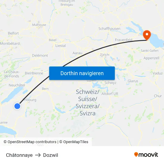 Châtonnaye to Dozwil map