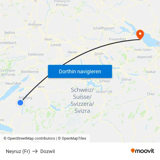 Neyruz (Fr) to Dozwil map