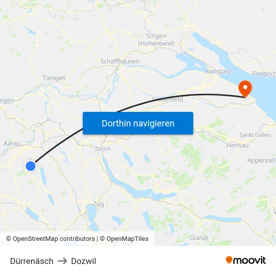 Dürrenäsch to Dozwil map