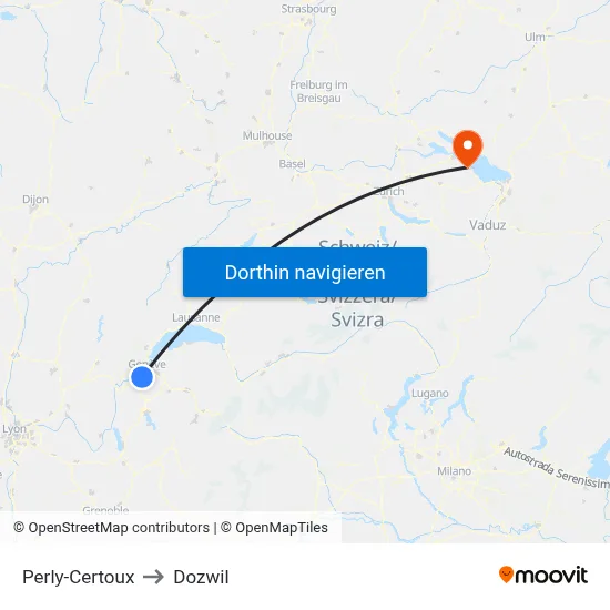 Perly-Certoux to Dozwil map