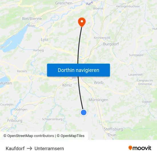 Kaufdorf to Unterramsern map