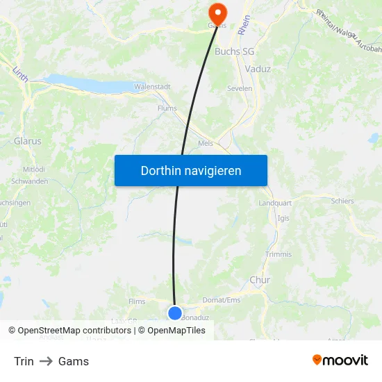 Trin to Gams map