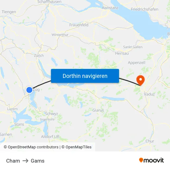 Cham to Gams map