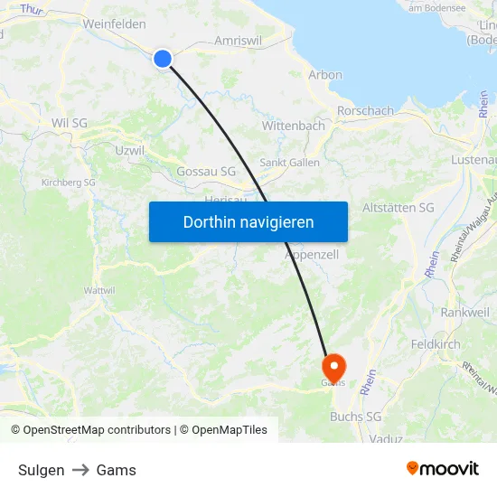 Sulgen to Gams map