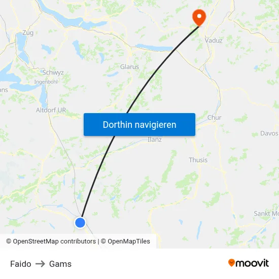 Faido to Gams map