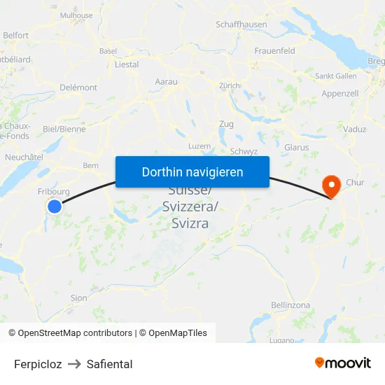 Ferpicloz to Safiental map