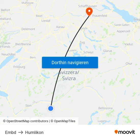 Embd to Humlikon map