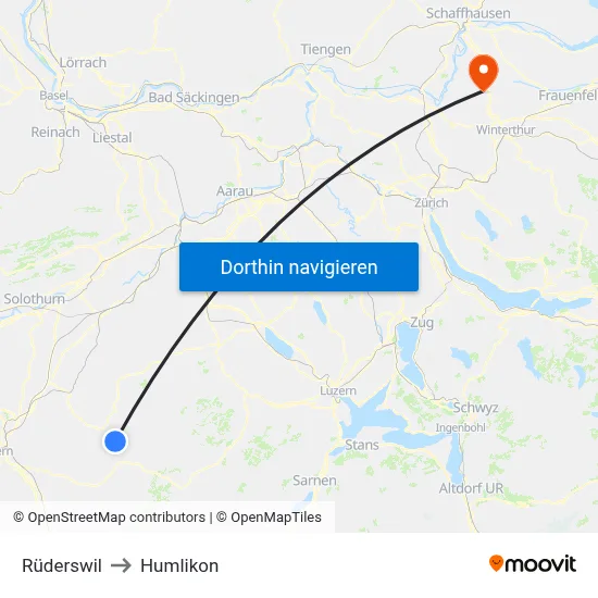 Rüderswil to Humlikon map