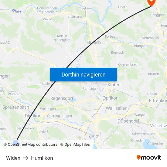 Widen to Humlikon map