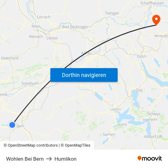 Wohlen Bei Bern to Humlikon map