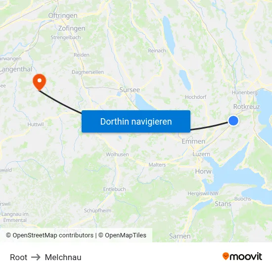 Root to Melchnau map