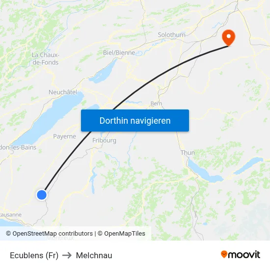 Ecublens (Fr) to Melchnau map