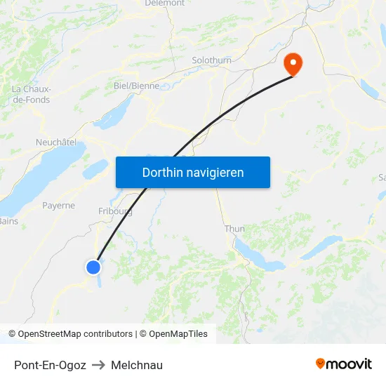 Pont-En-Ogoz to Melchnau map