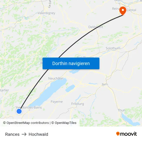 Rances to Hochwald map