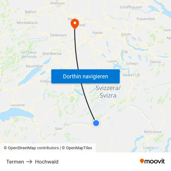 Termen to Hochwald map